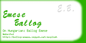 emese ballog business card